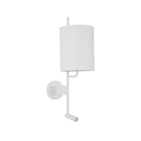 Nova Luce Yama - wandverlichting met schakelaar - 18 x 29,6 x 57,5 cm - 3W LED incl. - wit