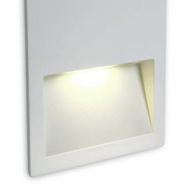 ONE Light Outdoor Dark Light Wall Recessed - inbouw wandverlichting - 11,5 x 11,5 x 3,5 cm - 4W LED incl. - IP65 - wit
