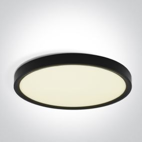 ONE Light Plafo - plafondverlichting - Ø 60 x 2,7 cm - 50W LED incl. - zwart