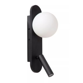 Lucide Kelly - bedlamp - 12 x 14,8 x 32 cm - 3,5W LED incl. - zwart