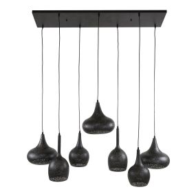 Vico Zip - hanglamp - 135 x 50 x 150 cm - zwart
