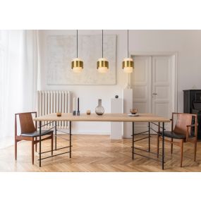 Lucide Firmin - hanglamp - 110 x 20 x 150 cm - mat goud/messing