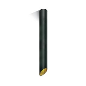 ONE Light Decorative Cut Cylinders - opbouwspot 1L - Ø 6 x 50 cm - zwart en goud