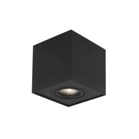 Nova Luce Rende - opbouwspot - 8 x 8 x 9 cm - zwart
