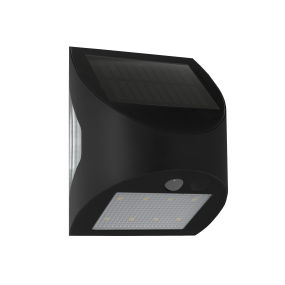 Century Italia Arcadia Max - buiten wandlamp op zonne-energie met sensor - 10,5 x 8 x 13 cm - 3W LED incl. - IP65 - zwart