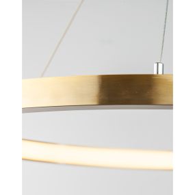 Nova Luce Empatia - hanglamp - Ø 60 x 120 cm - 35W dimbare LED incl. - messing goud
