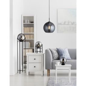 Searchlight Amsterdam - tafellamp - Ø 28 x 43 cm - zwart