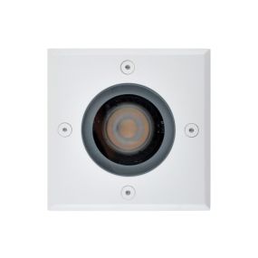 Lichtkoning Hades - vierkante grondspot voor buiten - 110 x 110 mm, Ø100 mm inbouw - IP67 - wit
