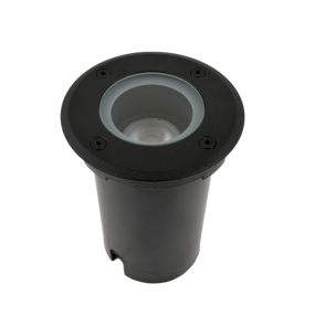 Lichtkoning Hades - ronde grondspot voor buiten - Ø 110 mm, Ø100 mm inbouw - IP67 - zwart