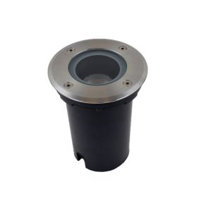 Lichtkoning Hades - ronde grondspot voor buiten - Ø 110 mm, Ø100 mm inbouw - IP67 - mat chroom