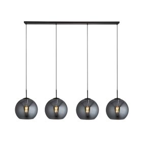 Searchlight Amsterdam - hanglamp - 175 x 30 x 240 cm - zwart