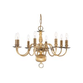 Searchlight Flemish - luster - Ø 62 x 108 cm - antiek messing