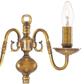 Searchlight Flemish - wandverlichting - 30 x 20 cm - antiek messing