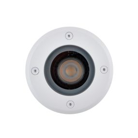 Lichtkoning Hades - ronde grondspot voor buiten - Ø 110 mm, Ø100 mm inbouw - IP67 - wit
