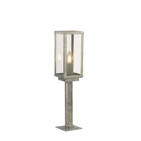 Searchlight Box II - tuinpaal - 11 x 11 x 50 cm - IP44 - gegalvaniseerd zilver