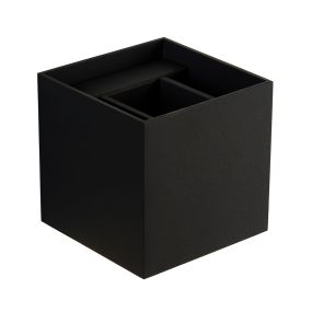 Lichtkoning Cubeone - wandverlichting met 2 regelbare lichtbundels - 9,7 x 9,7 x 9,7 cm - zwart
