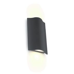 ONE Light Roof Tile - buiten wandverlichting - 12 x 5 x 19 cm - 2 x 6W LED incl. - IP54 - antraciet