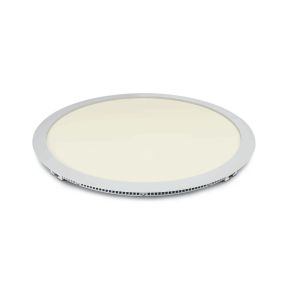 ONE Light Round Recessed Panels Die Cast - plafondverlichting - Ø 42 x 2 cm - 40W LED incl. - IP40 - wit - warm witte lichtkleur