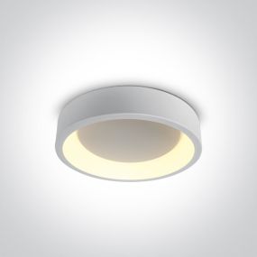ONE Light LED Decorative Plafo Round - plafondverlichting - Ø 45,5 x 13,2 cm - 32W LED incl. - wit - instelbare lichtkleur