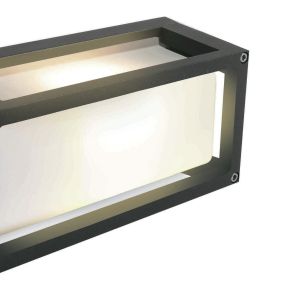 ONE Light Outdoor E27 Square - buiten wandverlichting - 25 x 9,5 x 12,5 cm - IP54 - antraciet