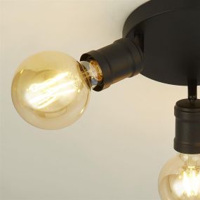 Searchlight Dance - Plafondverlichting 3L - Ø13 x 30 cm - zwart