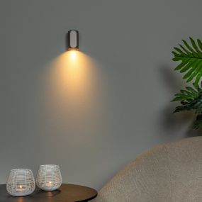 Lucide Braga - wandlamp - 6 x 6 x 10,8 cm - koffie