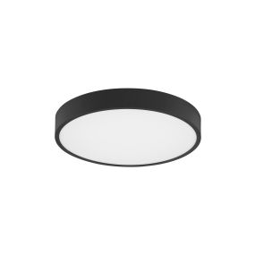 Nova Luce Perfect Profile - plafondlamp op afstandsbediening (incl.) - Ø 40 x 10 cm - 20W dimbare LED incl. - 2700K-6000K - zwart