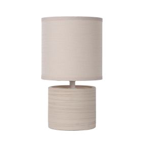 Lucide Greasby - tafellamp - 26cm - beige