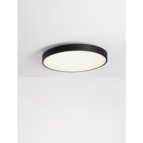 Nova Luce Perfect Profile - plafondlamp op afstandsbediening (incl.) - Ø 40 x 10 cm - 20W dimbare LED incl. - 2700K-6000K - zwart
