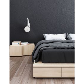 Nova Luce Jaco - bedlamp - 10 x 3 x 44 cm - 3W LED incl. - wit
