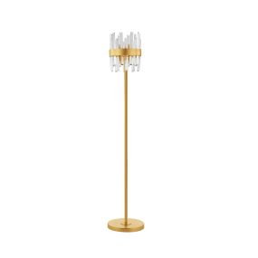 Nova Luce Crown - vloerlamp - Ø 25 x 150 cm - satijn goud