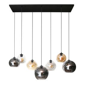 Vico Multi Globe XL - hanglamp - 145 x 45 x 150 cm - zwart