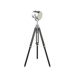 Searchlight Studio - staanlamp - 150 cm - zwart en chroom