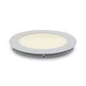 ONE Light Round Recessed Panel - inbouw plafondverlichting - Ø 17,3 x 2,2 cm - 12W LED incl. - IP40 - wit - witte lichtkleur