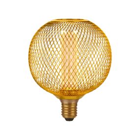 Searchlight Deco LED - Ø 12 x 15 cm - E27 - 3,5W dimbaar - 1800K - goud