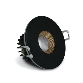 ONE Light COB Range- inbouwspot - Ø 88 mm, Ø 75 mm inbouwmaat - 8W LED incl. - IP54 - zwart
