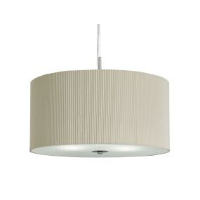 Searchlight Drum Pleat - hanglamp - Ø 60 x 108 cm - crème