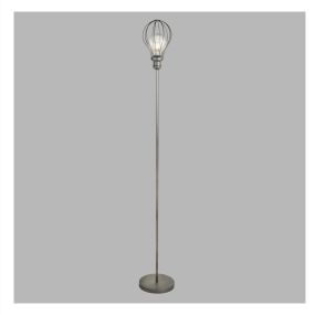 Searchlight Balloon Cage - staanlamp - 166 cm - zilver