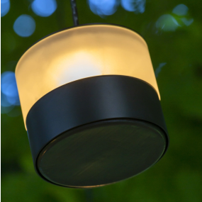 Heatsail Glow - hanglamp met verwarmingsfunctie - ø 17 x 17 x 150 cm - set van 5 - IP43 - zwart