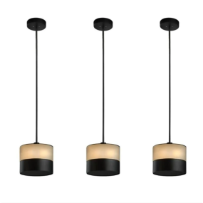 Heatsail Glow - hanglamp met verwarmingsfunctie - ø 17 x 17 x 150 cm - set van 3 - IP43 - zwart