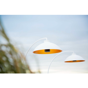 Heatsail Dome - staanlamp met afstandsbediening en verwarmingsfunctie - ø 100 x 227 x 235 cm - IP43 - wit
