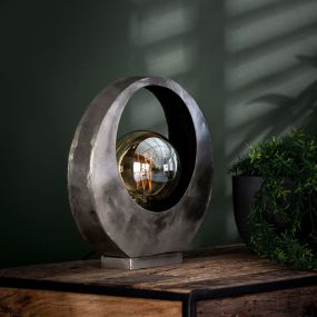 Vico Full Moon - tafellamp - 30 x 13 x 32 cm - oud zilver