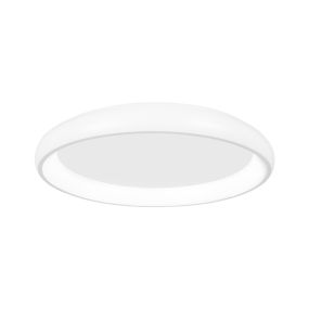 Nova Luce Albi - plafondverlichting - Ø 81 x 8,5 cm - 80W dimbare LED incl. - wit
