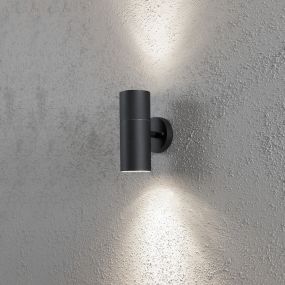 Konstsmide Modena Up/Down - wandlamp buiten - 9 x 13 x 19,5 cm - IP44 - zwart
