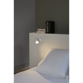 Faro Orleans - wandverlichting met schakelaar - 12 x 17 x 13 cm - mat wit