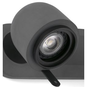 Faro Stone - opbouwspot 2L - 28 x 13 x 13,5 cm - grijs
