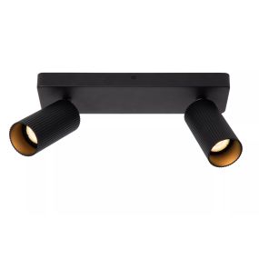 Lucide Clubs - opbouwspot - 31 x 9 x 14,9 cm - zwart