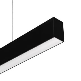 Lichtkoning Slim Line - hanglamp - 5,5 x 3,3 cm profiel - 19,2W LED per meter - zwart