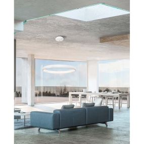 Nova Luce Albi - hanglamp - Ø 61 x 120 cm - 50W dimbare LED incl. - wit