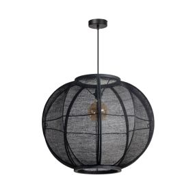 ETH Fabric - hanglamp - Ø 68 x 368 cm - zwart
